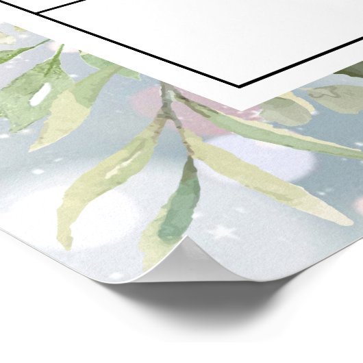 冬の葉ベビーシャワーは期日ゲームを推測 ポスター (角)