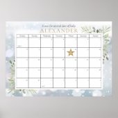 冬の葉ベビーシャワーは期日ゲームを推測 ポスター (正面)