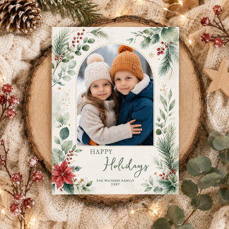 冬の葉ボタニカル クリスマス 4枚の写真