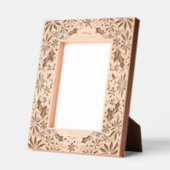 冬の葉ポインセチアとホリークリスマス レーザー彫刻フレーム (左)