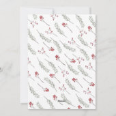 冬の葉ミニマルなクリスマスフォトカード シーズンカード (裏面)