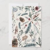 冬の葉メリークリスマスフォトホリデー シーズンカード (裏面)