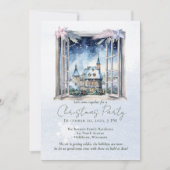 冬の葉松の森の水の色クリスマス 招待状 (正面)