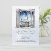 冬の葉松の森の水の色クリスマス 招待状 (スタンド正面)