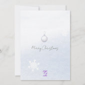 冬の葉松の森の水の色クリスマス 招待状 (裏面)