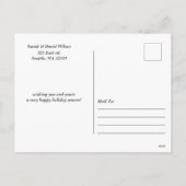 冬の葉植物性金ゴールド多重写真 シーズンポストカード (裏面)