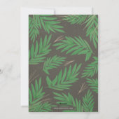 冬の葉植物性金ゴールド複数の写真の穴 シーズンカード (裏面)