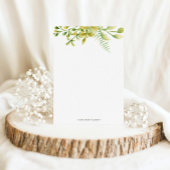 冬の葉緑のオリジナルイニシャル 便箋