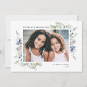 冬の葉霜の降りたのホリデーカード シーズンカード (正面)