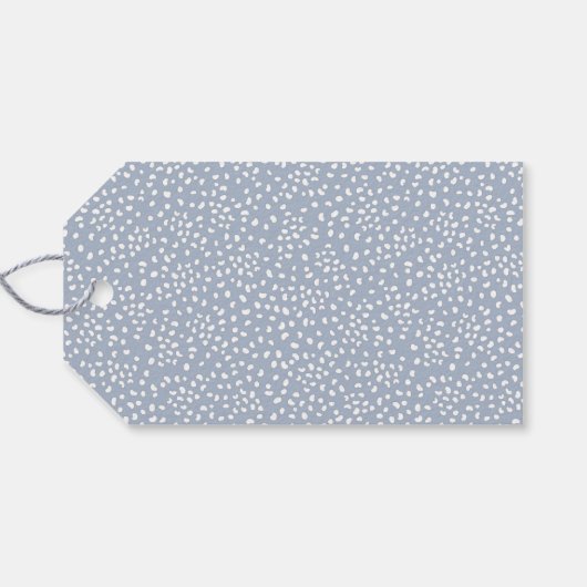 冬の葉霜の降りたフローラクリスマスホリデー ギフトタグ (裏面横)