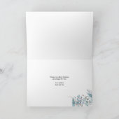 冬の葉3フォトスクリプトエレガントホリデーカード シーズンカード (内部)