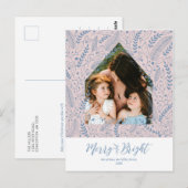 冬の葉 |メリー & Bright Holiday Photo ポストカード (正面/裏面)