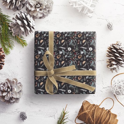 冬の葉 ラッピングペーパー