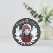 冬の葉UKホリデーフォトカード シーズンカード (スタンド正面)