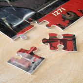 冬の蒸気機関機関車・列車パズル ジグソーパズル (側面)