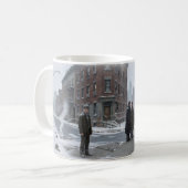 冬の街の家族の奮闘　ウィンターマグ コーヒーマグカップ (正面左)