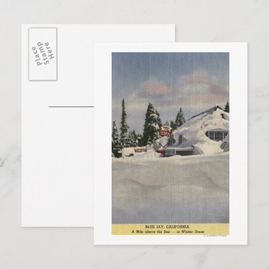 冬の街の景色 ポストカード (正面/裏面)