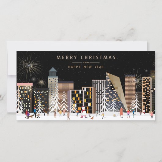 冬の街ワンダーランド写真とクリスマスシーン (正面)