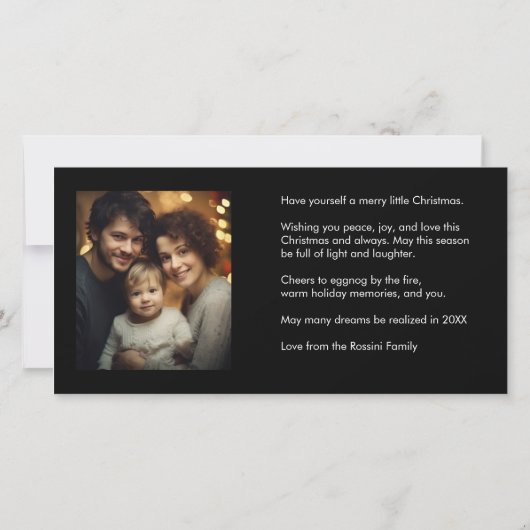 冬の街ワンダーランド写真とクリスマスシーン (裏面)