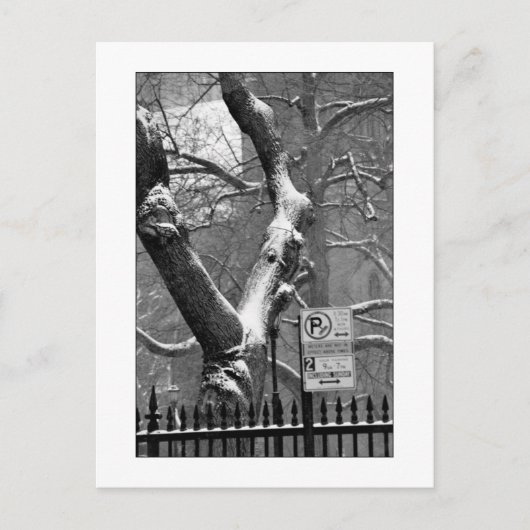 「冬の街」はがき ポストカード (正面)