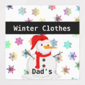 冬の衣類/ストレージ・ファミリの包装ラベル ラベル (デザイン1)