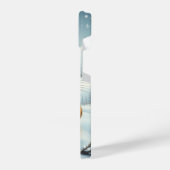 冬の装名門私立校風の装と帽子のかわいいネズミ iPhoneケース (左側面)