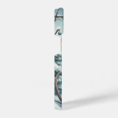 冬の装名門私立校風の装と帽子のかわいいネズミ iPhoneケース (右側面)