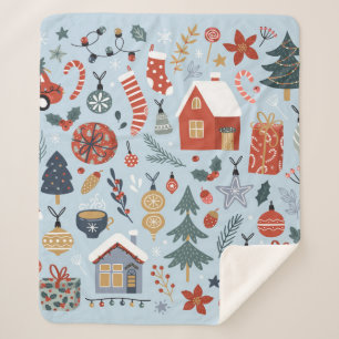 冬の装飾品のクリスマスコレクション シェルパブランケット