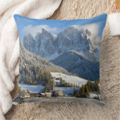 冬の装飾用クッションのドロマイトの村 クッション (ブランケット)