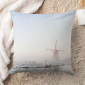 冬の装飾用クッションの雪の風車 クッション (ブランケット)