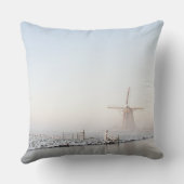 冬の装飾用クッションの雪の風車 クッション (裏面)