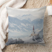 冬の装飾用クッションのZillertalの教会 クッション (ブランケット)