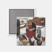 冬の裏庭 マグネット (正面/裏面)