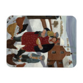 冬の裏庭 マグネット (横)