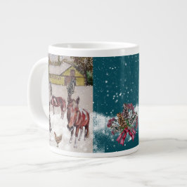 冬の西ヒルズランチ（ケリアの馬） ジャンボコーヒーマグカップ