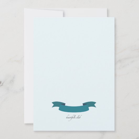 冬の要素 招待状 (裏面)