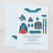 冬の要素 招待状 (正面/裏面)