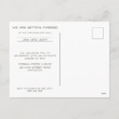 冬の親密結婚なディナー招待状はがき シーズンポストカード (裏面)