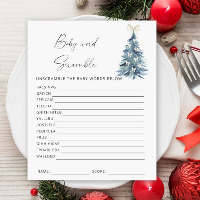 冬の言葉スクランブル赤ちゃんシャワーゲーム (クリエイターアップロード済み)