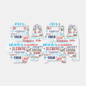 冬の言葉タイポグラフィおもしろいパーティーの好意ボックス フェイバーボックス (折り畳みなし)