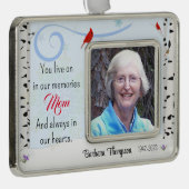 冬の記憶の中で(鳥)ショウジョウコウカンチョウフレームオーナメント シルバープレートフレームオーナメント (右)