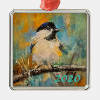 冬の訪問者1 メタルオーナメント