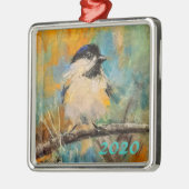 冬の訪問者1 メタルオーナメント (左)