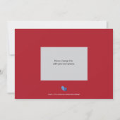 冬の誕生日のためのペンギンの誕生日招待状 招待状 (裏面)