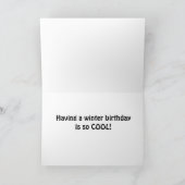 冬の誕生日をクール持つ カード (内部)