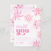 冬の誕生日サンキューカード サンキューカード (正面/裏面)