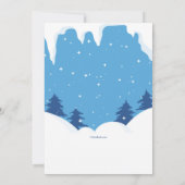 冬の誕生日パーティーの招待 招待状 (裏面)