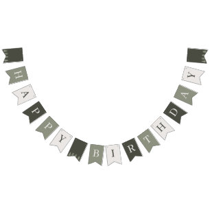 冬の誕生日パーティー バンティングフラッグ