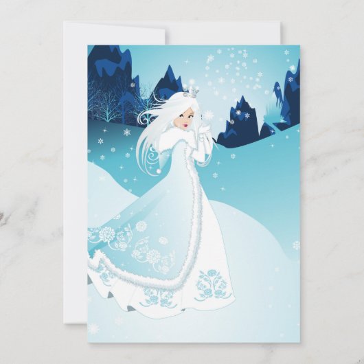 冬の誕生日凍っていの招待状 招待状 (裏面)