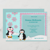 冬の誕生日 招待状 (正面/裏面)